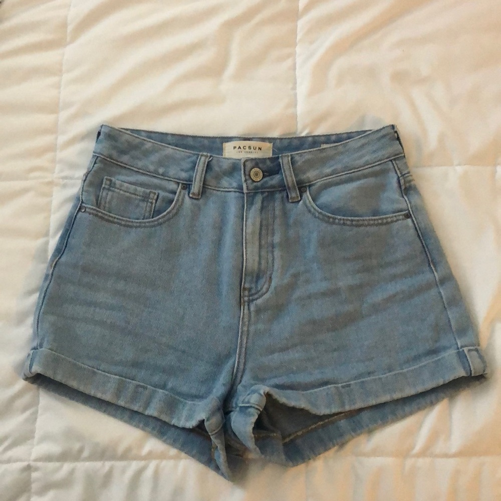 Pacsun Light Wash Mom Shorts
